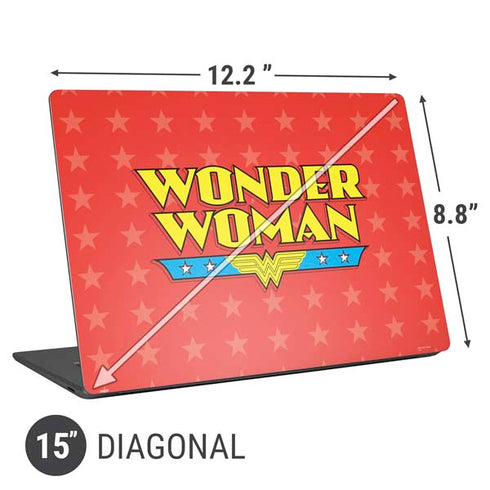 DC Comics Wonder Woman Logo Universal Laptop 15in (12.2 x 8.8in) Skin